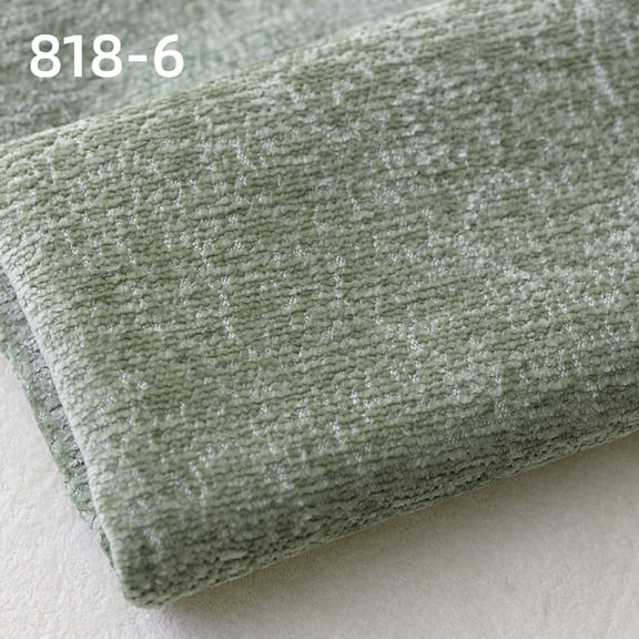 Namzi Chenille Fabric,Solid Color Thickened Fabric for Home Decoration,Sofa Covers,Throw Pillow Covers,Bedside Cushion,39*57in,Light Green