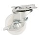 thumbnail image 2 of 2 PCS Ruedas giratorias de 1.5 pulgadas Placa superior de nylon Ruedas de ruedas montadas con freno blanco 44LB Capacidad, 2 of 5