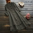 thumbnail image 6 of Oversized Cotton Linen Dress for Women Summer Plus Size Blouse Skirt Vestidos Large Size Female Clothing Solid Loose Long Dress, 6 of 7