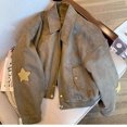 thumbnail image 1 of -Chaqueta de ante corta Vintage para mujer, ropa de calle de estrella Y2k, abrigo de carreras de moda coreana, ropa de diseñador de gran tamaño, Otoño e Invierno, 1 of 5