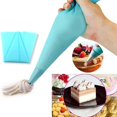 thumbnail image 2 of Bluelans Baking DIY Silicone Reusable Icing Piping Cream Pastry Bag Cake Decorating Tool, 2 of 7