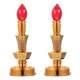 thumbnail image 4 of Decorative Electric Candle Lamp for Decor 1Pair Golden Plastic Material, 4 of 4