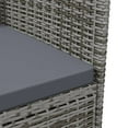 thumbnail image 5 of vidaXL Garden Chairs with Cushions 4 pcs Poly Rattan Grey, 5 of 5