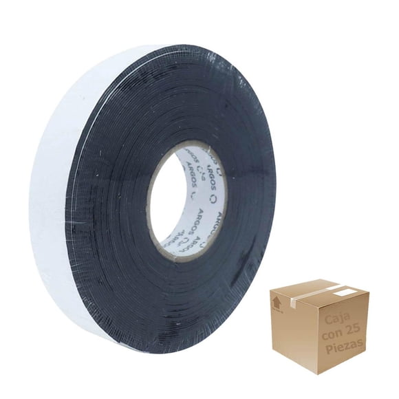 25 Pz Cinta Aislar Autosoldable Vulcanizable 19mmx10m Blanco blanco 10m