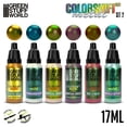 thumbnail image 2 of Green Stuff World ColorShift Chameleon Metal Paint Set 2, 6×17ml Dropper Acrylic Paints for Hobbyist & Expert Scale Model Makers, Light-Shifting Iridescent Pigments, 2 of 4