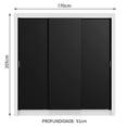 thumbnail image 3 of Ropero Closet Madesa Monaco 3 Puertas Blanco/Negro, 3 of 8
