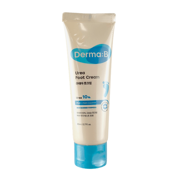 Crema para pies Derma:B Urea, 80 ml, hidratante de grado clínico