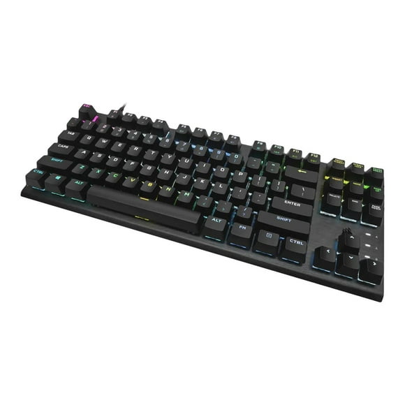 CORSAIR K60 PRO RGB - Keyboard and mouse set - mechanical, TKL, gaming - backlit - USB - QWERTY - key switch: CORSAIR OPX RGB - black