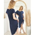 thumbnail image 3 of Ekouaer Nightgowns Womens Short Sleeve Sleepwear Comfy Loungewear Plus Size Night Shirt, 3 of 7