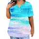 thumbnail image 1 of Fiudx Tops para Mujer Blusas de Talla Grande para Mujer, Blusa con Cuello En V, Blusa Informal Holgada de Manga Corta de Verano, 1 of 5