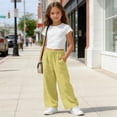 thumbnail image 6 of hengsof Girls' Sweatpants Teen Drawstring Casual Wide Leg Pants Kids Fashion Bottom Straight Loose Joggers with Pockets, 6 of 8