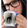 thumbnail image 2 of 3dRose, Manchester Terrier, 15oz Two-Tone Blue Mug, 2 of 7