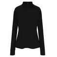 thumbnail image 5 of Wensltd Women Basic Athletic Blouse Spring Summer Crew Neck Long Sleeve Workout Top for Women Running Outdoor Activity Black S, 5 of 6