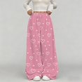 thumbnail image 6 of Aoiroe Plus Size Pajama Pants Pajama Bottoms Women Casual Pants For Women Lounge Pants Cozy Pants Women Long Wide Leg Lounge Pants Jogger Wide Leg Athletic Pants Fleece Pj Pants Light blue S, 6 of 8