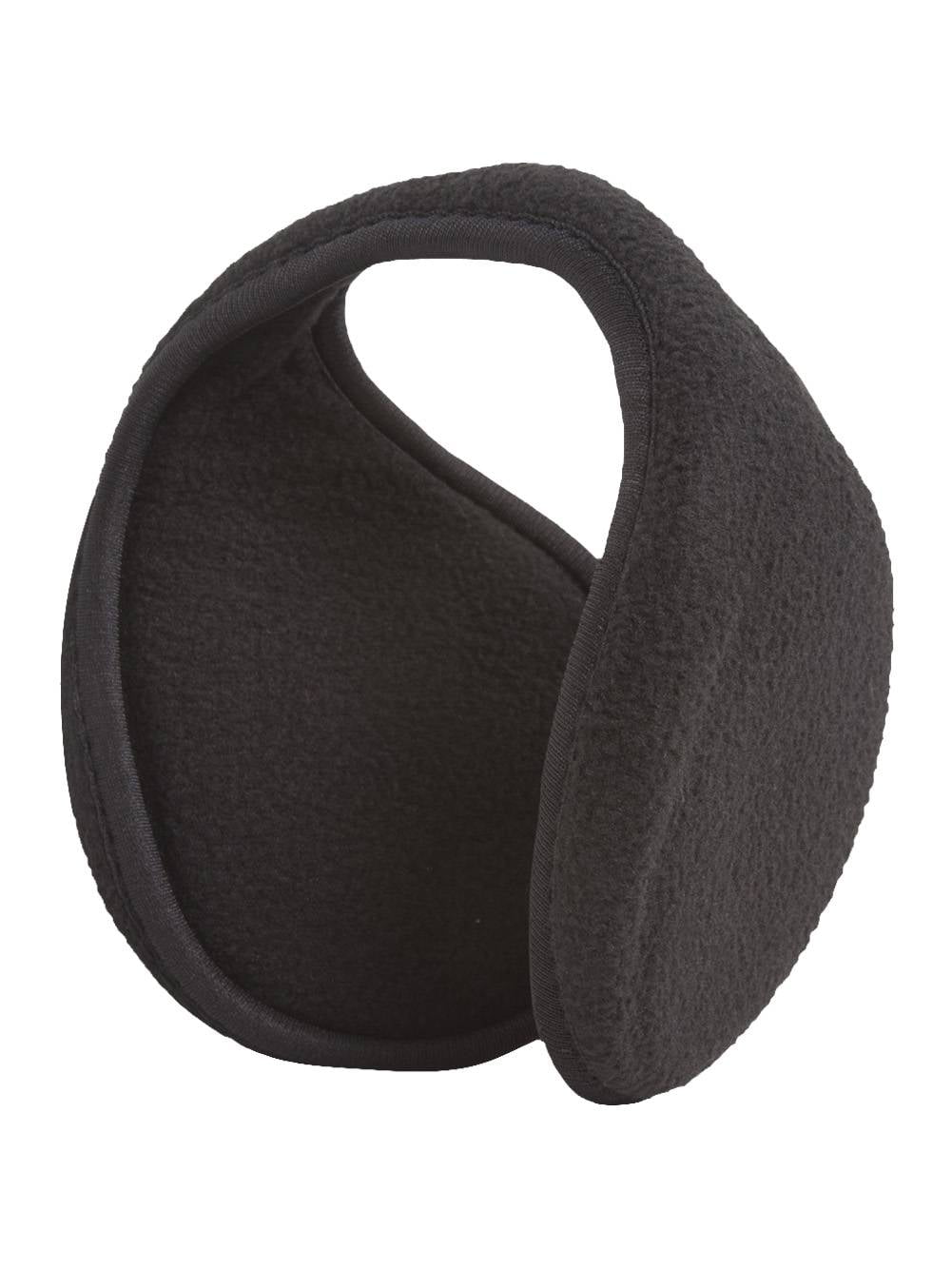 Soft Kids and Adults Fleece Ear Muffs (Black) - Warm, Cozy
