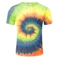 thumbnail image 4 of FINALGANG Mens Short Sleeve Crewneck TShirts With Tie Dye Splatter Gradient Print Casual Loose Fit Lightweight Tees For Summer Daily Wear Green L, 4 of 4