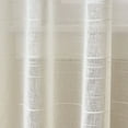thumbnail image 6 of Mainstays Woven Stripe Sheer Tab Top Curtain, Single Panel, Beige, 50" W x 95" L, 6 of 6