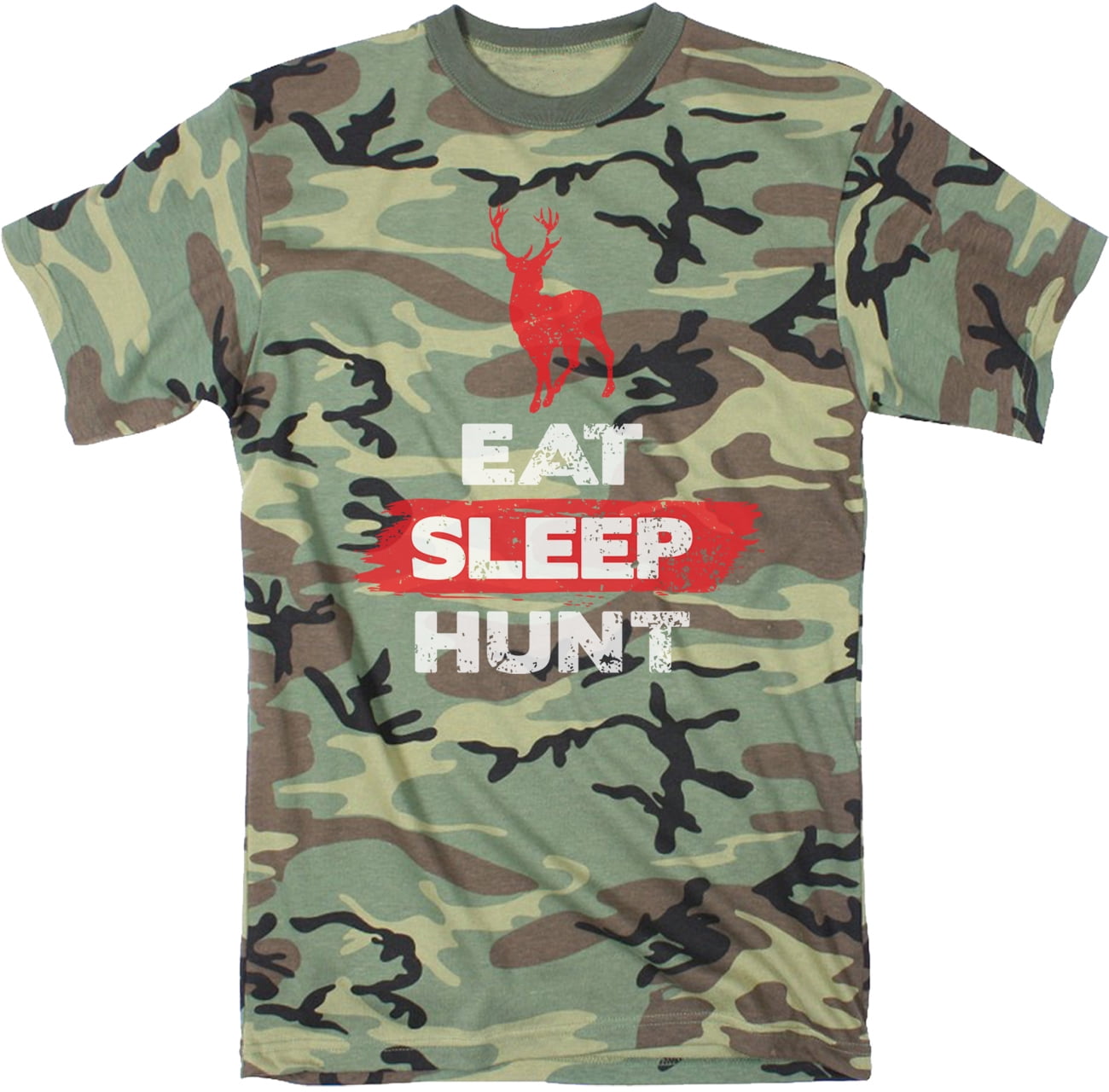 Deer Hunting T Shirt with Camouflage Deer T Shirts Camo Shirts Hunters Dream Gold Ink Deer Hunters Shirt