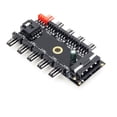 thumbnail image 4 of Opolski PC Computer 1 to 10 Multi Way PWM Cooler Cooling Fan Hub 4/3Pin SATA/4Pin Socket, 4 of 6