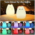 thumbnail image 2 of CUTE KITTY NIGHT LIGHT, GoLine Gifts for Women Teen Girls Baby,Night Lights for Kids Bedroom, Cute Christmas Kitty Silicone Nightlights for Children T, 2 of 5