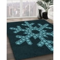 thumbnail image 3 of Ahgly Company Machine Washable Indoor Rectangle Transitional Dark Cyan Green Area Rugs, 2' x 3', 3 of 7