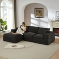 thumbnail image 4 of MAYEERTY Modern Modular Chenille Sofa, Black Cloud-Soft Sectional Couch for Living Room, 4 of 9