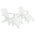 thumbnail image 4 of Polywood  South Beach Adirondack Chair 5-Piece Set, White, 4 of 5