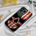 thumbnail image 2 of Flag Pattern Liquid Silicone Mobile Phone Case Full-Body Protection Shockproof Anti-fall TPU Soft Rubber Case Transparent White Black For Men Women For IPhone 15 14 13 12 1, 2 of 4