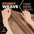 thumbnail image 5 of X-pose Safety Multipurpose Protective Cover Brown Poly Tarp 5' x 7' - Durable, Water Resistant, Weather Resistant - 5 Mil Thick Polyethylene, 5 of 8