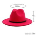 thumbnail image 7 of Mightlink Vintage Solid Color Felt Wide Brim Bowler Fedora Hat Winter Floppy Women Cap, 7 of 7