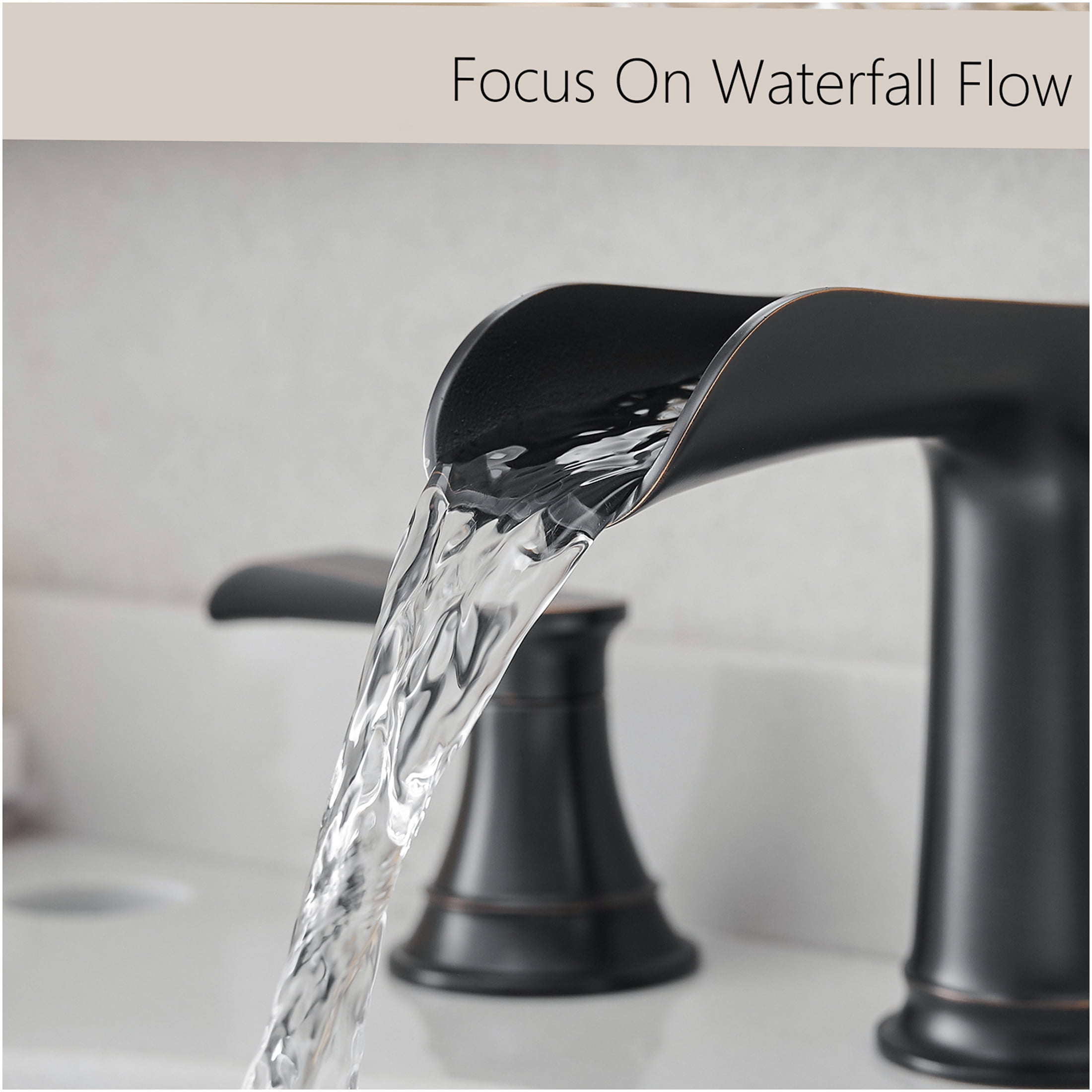 JERFIT 8 inch Widespread Bathroom Faucet, Oil Rubbed Bronze 3-Hole Vanity Sink Faucet with Pop-Up Drain, Lever Handles, Solid Brass Construction