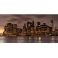thumbnail image 2 of Frank, Assaf 32x18 White Modern Wood Framed Museum Art Print Titled - Evening shot of Lower Manhattan skyline, New York, 2 of 4