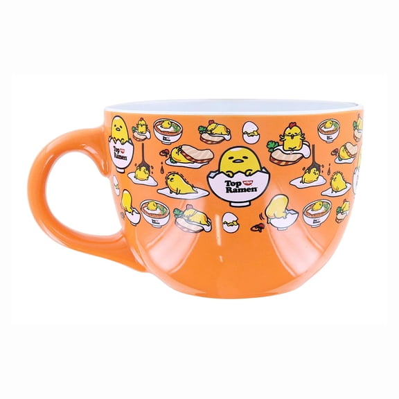 Sanrio Gudetama x Nissin Top Ramen Ceramic Soup Mug | Holds 20 Ounces