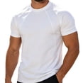 thumbnail image 2 of COSFO Athletic T Shirts Men Dry Fit Cotton Short Sleeve White Undershirts Classic Fit Moisture Wicking Crew Neck Performance Shirts for Men L, 2 of 8