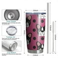 thumbnail image 6 of 20 Oz Cute Bulldogs Coffee Tumbler Double Wall Insulated Stainless Steel Water Bottle | Metal Reusable Thermoses Flask with Cup Cap | Leak & Sweat Proof with Anti-Dust Lid, 6 of 7