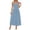 Blue, variant on KHONTS Women's Sleeveless Spaghetti Strap Maxi Dress Casual Boho Summer Dresses Smocked Long Beach RD1 M