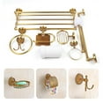 7 Antique Bathroom Accessory Bathroom Hardware Set Brass Carved Towel