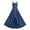 Dark Blue, variant on uikmnh Girls Strapless Formal Party Dress Crisscross Bodice Ruffled Tiered Skirt Occasion Wear Size:9-10 Years