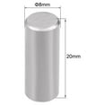 thumbnail image 2 of Uxcell 8mmx20mm 304 Stainless Steel Dowel Pin 10 Pack, 2 of 5