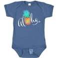 thumbnail image 3 of Inktastic Aloha in Cursive with Pineapple Rainbow Colors Boys or Girls Baby Bodysuit, 3 of 5