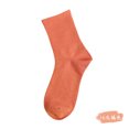 thumbnail image 1 of Xiao Hua 3 pares de calcetines de algodón para mujer, finos, suaves, cómodos, transpirables, de vestir, por encima del tobillo, para negocios y uso informal (naranja claro)., 1 of 2