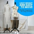 thumbnail image 4 of SereneLife Female Adjustable Mannequin, Hanging Fashion Torso Display Form Mannequin with Hook, 4 of 7
