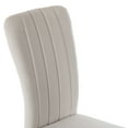 thumbnail image 4 of Fabulaxe Chaise de Salle à Manger Moderne en Velours Capitonné, Beige (Ensemble de 1), 4 of 8