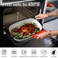 thumbnail image 5 of Fuente para hornear de cerámica de 4.5 cuartos para servir cazuela, lasaña, gratinar, asar y hornear. Bandeja grande de 14 x 10 x 3,11 pulgadas, segura para horno, microondas, refrigerador, gabinete d, 5 of 5