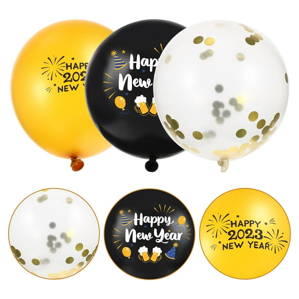 Ballons en latex confettis Happy New Year, fournitures de décoration pour  la maison, fête des travailleurs