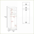 thumbnail image 3 of Armoires, Barkley Contemporary Slim Armoire | White | Engineered Wood, 3 of 8