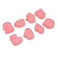 thumbnail image 1 of Decoraciones para pasteles, 8 piezas de moldes para pasteles, cortadores de frutas rosas, cortadores de alimentos para el almuerzo de los niños, una experiencia incomparable, 1 of 12