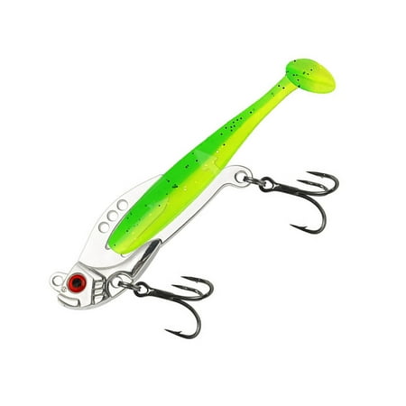 Metal Hard Baits with Soft Plastic Swimbaits Artificial Baits Crankbaits Mini Spoon Fishing Lures for Outdoor Fishing