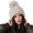 Light Ashy, variant on Ljudmp Women's Chunky Knit Beanie with Pom Pom High Stretchy Winter Hat Ear Warmer Skull Cap Fleece Lined Slouchy Hat For Cold Weather Daily Wear Beige