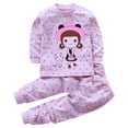 thumbnail image 2 of Cethrio Kids Girls Pajama Sets, Cotton Long Sleeve 2 Piece Kids Sleepwear Sets Size 4-5 T, 2 of 3
